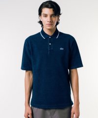 LACOSTE Mens/配色リブニットインディゴポロシャツ/506096131