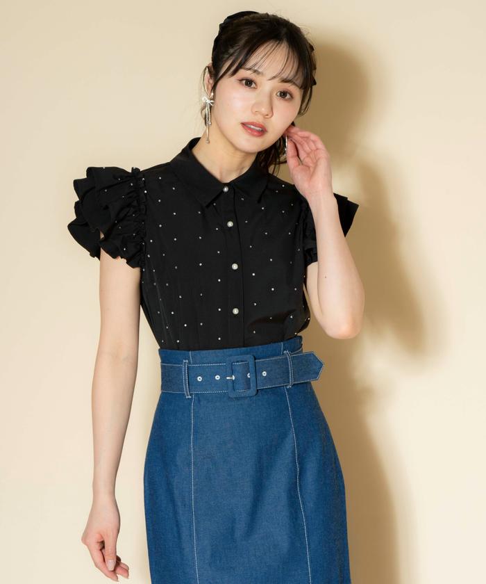 キラキラビジューブラウス(506096266) | ウィルセレクション