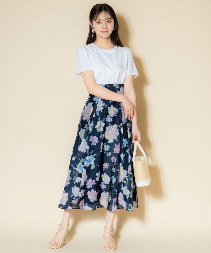 セール 30%OFF】マルチフラワーフレアスカート(506096267