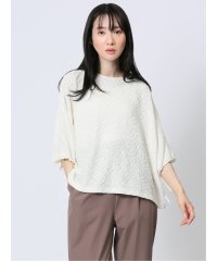 m.f.editorial/ハンチ/HUNCH カットジャガード ワイドトップス 半袖 レディース シャツ カットソー トップス ブラウス カジュアル インナー ビジネス ギフト/506096438