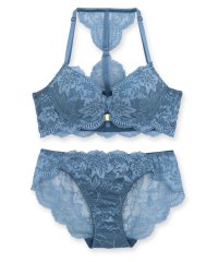 fran de lingerie/フロントホック×背中デザインしっかり盛って、デコルテ美人 「レーシーメイクブラ005 ペアブラジャー（ワイヤー有り）」 ブラジャーショーツセット/506096645