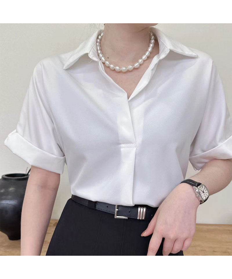 ブラウス シャツ 半袖 ホワイト 白 レディース 女性用 制服 シンプル 定番 ベーシック 透け防止 レストラン カフェ NUOVO ヌーヴォ SB7002 刺繍 プリント 楽天市場】ブラウス シャツ NUOVO ヌーヴォ 長袖 ホワイト 白