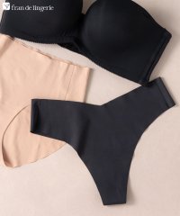 fran de lingerie/肌に心地よいニューベーシック響かない、ちくちくしにくい縫い目無しTバックショーツ 「 ノンライン タンガ」 Tバック タンガ/506096763