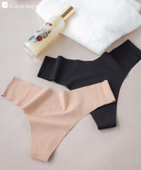 fran de lingerie/肌に心地よいニューベーシック響かない、ちくちくしにくい縫い目無しTバックショーツ 「 ノンライン タンガ」 Tバック タンガ/506096763