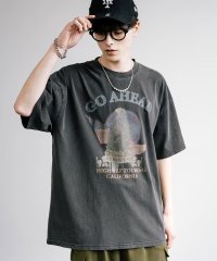 Rocky Monroe/プリントTシャツ 半袖 バンドT メンズ レディース カットソー ビッグシルエット オーバーサイズ クールネック ピグメント加工 ケミカル加工 イーグル バイク/506096911