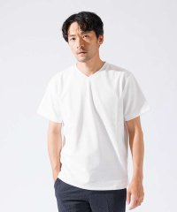 ABAHOUSE/【チェック柄】ジャガード Vネック 半袖 Tシャツ/506096972