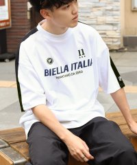 ZIP FIVE/袖ストライプ半袖Tシャツ/506097063