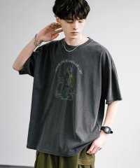 Rocky Monroe/Tシャツ 半袖 刺繍 メンズ レディース 長袖 カットソー ビッグシルエット オーバーサイズ コットン ピグメント加工 ストリート カジュアル ペア お揃い ギ/506097107