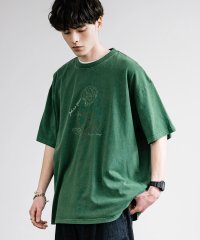 Rocky Monroe/Tシャツ 半袖 刺繍 メンズ レディース 長袖 カットソー ビッグシルエット オーバーサイズ コットン ピグメント加工 ストリート カジュアル ペア お揃い ギ/506097107