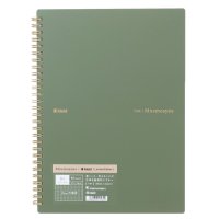 cinemacollection/Mnemosyne x kleid リングノート B5 notebook Olive Drab 新日本カレンダー ビジネスノート 方眼ノート 2mm方眼罫 グッ/506097304