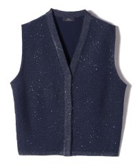 SHIPS WOMEN/SHIPS Primary Navy Label:〈手洗い可能〉スパンコール ジレ/506097398