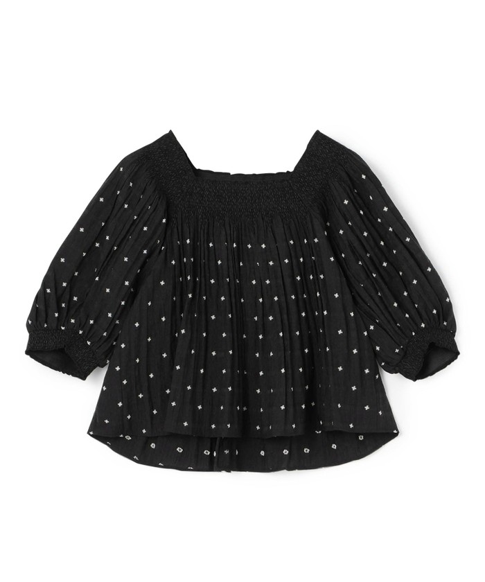 セール 40%OFF】シャーリングジャカード スクエアネックプル