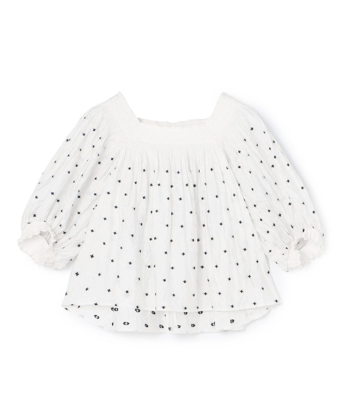 セール 40%OFF】シャーリングジャカード スクエアネックプル