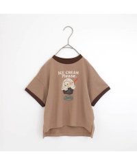 p.premier/アイスちょーだいグラフィックリンガーTシャツ/505810140