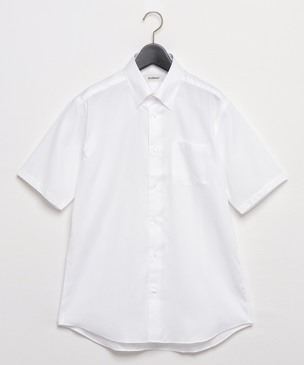 ホワイトバスケットドレスシャツ (スナップダウン)(505877288 