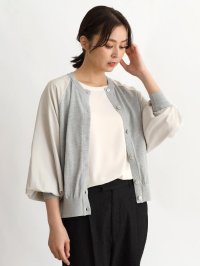 CLOVE/クローブ CLOVE 袖シフォンニットカーディガン/506098001