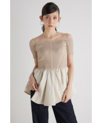 rienda/ビスチェディテールコンビKnit TOP/506098052