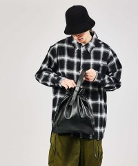 ABAHOUSE/【YArKA/ヤーカ】real leather drawstring tote/506095107