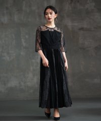 DRESS+/ドレスプラス DRESS+ ワンピース ドレス レース袖 ミモレ丈 結婚式 披露宴 食事会/504629379