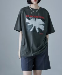 etoll./etoll. エトル フォトプリントオーバーサイズTシャツ トップス Tシャツ レディース 五分袖 ビックシルエット オーバーサイズ プルオーバー ゆったり ユ/506098559