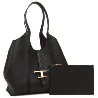 TODS/トッズ TOD'S トートバッグ Tタイムレス スモール ロゴ ブラック レディース TOD'S XBWTSBA0200 Q8E B999/506098986