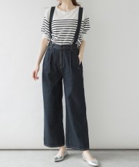 SVEC/ラルー LARU サスペンダー付きデニムワイドパンツ/506099235