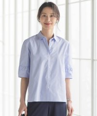 J.PRESS LADIES/【洗える】Betterコットンポリエステル ストライプ シャツカラーブラウス/506099243