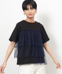 OPAQUE.CLIP/チュールドッキングTシャツ【洗濯機洗い可】/506099509