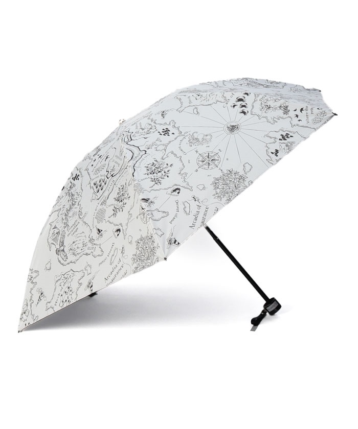 ビューランス　Beaurance 晴雨兼用折りたたみ傘　新品　ピンクベージュ花柄 Beaurance （ビューランス）】 プリント晴雨兼用傘（折りたたみ