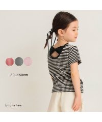 BRANSHES/バックリボンハート柄ボーダーTシャツ/506035885