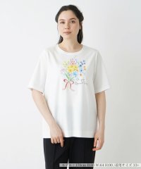 Leilian PLUS HOUSE/ブーケＴシャツ/506039188