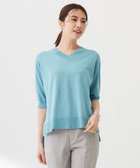 J.PRESS LADIES（LARGE SIZE）/【洗える】COTTON LINEN Vネック ニット/506055921