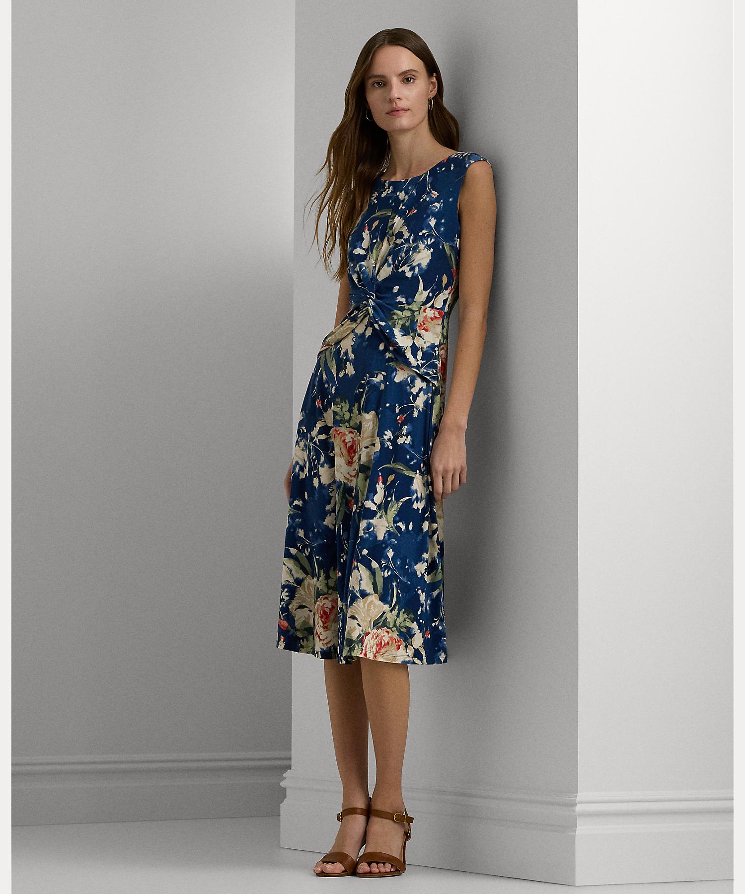 LAUREN RALPH LAURENライトブルー ツイストデザイン ワンピース LAUREN RALPH LAURENライトブルー ツイストデザイン ワンピース