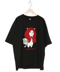 Scolar Parity/ネコ頭巾ちゃんアップリケ刺繍Tシャツ/506085209