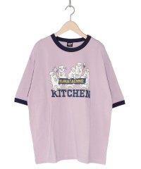 Scolar Parity/クマたちのキッチンプリント リンガーネックTシャツ/506085210