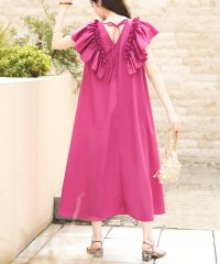 RUIRUE BOUTIQUE/ルイルエブティック RUIRUE BOUTIQUE ショルダーフリルAラインリラクシーワンピース/506097646