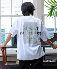 GLAZOS/【STREET】【防汚加工】スクエアバックロゴプリント半袖Tシャツ/506098796