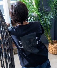 GLAZOS/【STREET】【防汚加工】スクエアバックロゴプリント半袖Tシャツ/506098796