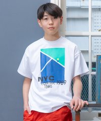 GLAZOS/【接触冷感】【速乾】【UVカット】クールラフ・テニスプリント半袖Tシャツ/506098797