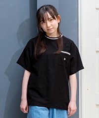 GLAZOS/【接触冷感】【吸水速乾】カノコ・ライン入りワンポイント半袖Tシャツ/506098826