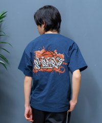 GLAZOS/【接触冷感】【速乾】【UVカット】クールラフ・バスケグラフィティプリント半袖Tシャツ/506098827