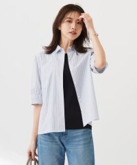 J.PRESS LADIES（LARGE SIZE）/【洗える】Betterコットンポリエステル ストライプ シャツカラーブラウス/506099776