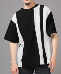 LUXSTYLE/梨地カラー切り替え半袖Tシャツ/Tシャツ 半袖 メンズ レディース 半袖Tシャツ 春 夏 ビッグシルエット バイカラー/506099923