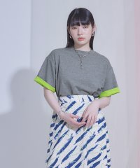 miette/配色袖折り返しTシャツ/506099951