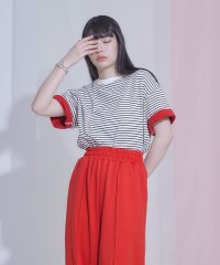 miette/配色袖折り返しTシャツ/506099951