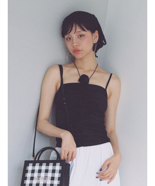 FURFUR  カップインコサージュキャミソール カップインキャミソール(Tシャツ／カットソー)｜トップス