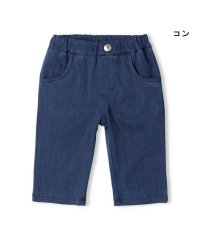 moujonjon/【子供服】 moujonjon (ムージョンジョン) デニムニットスキニー6分丈ハーフパンツ 80cm～140cm M43116/506100375