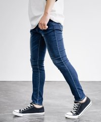 Rocky Monroe/ロッキーモンロー Rocky Monroe 接触冷感 スキニーパンツ メンズ レディース デニム ジーパン インディゴ アンクル テーパード 無地 ストレッチ /506100477
