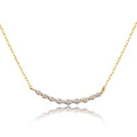 JEWELRY SELECTION/[ララクリスティー] LARA Christie ダイヤモンド ネックレス 0.1ct イエローゴールド K18YG スマイル ライン lp51－0003－yg/506101157