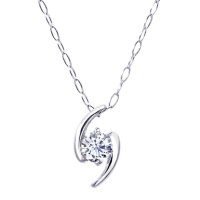 JEWELRY SELECTION/[ララクリスティー] LARA Christie ネックレス サターン ダイヤモンド 1粒 0.1ct プラチナ PT900 lp51－0006－pt/506101162